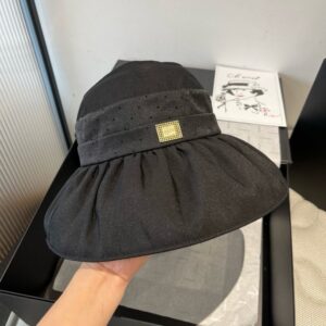 【AT9130】ミュウミュウ クラシックブラックサンハット - 高級な都市ファッションを演出する女性向け日よけ帽子 | Miu Miu
