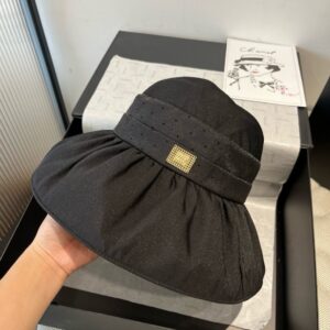 【AT9130】ミュウミュウ クラシックブラックサンハット - 高級な都市ファッションを演出する女性向け日よけ帽子 | Miu Miu