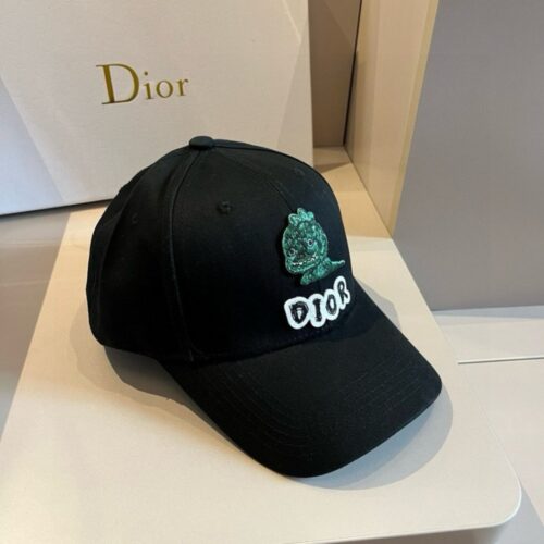【AT9140】ディオール ロゴ入り 黒色ベースボールキャップ | Dior