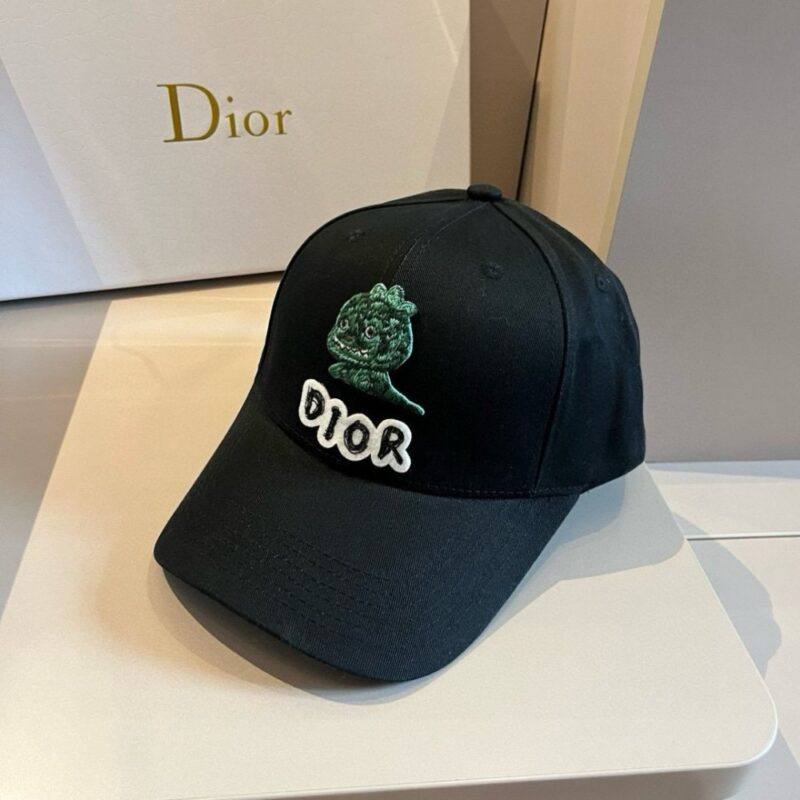 【AT9140】ディオール ロゴ入り 黒色ベースボールキャップ | Dior
