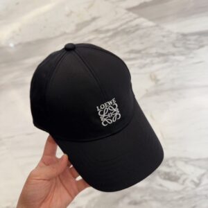 【AT9151】LOEWE ロエベ 刺繍ロゴ ブラック野球帽 | Loewe