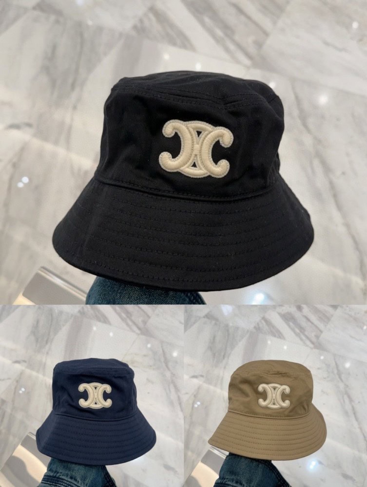 【AT9161】Celine（セリーヌ）凱旋門ロゴフィッシャーマンハット、高級刺繍のブランド帽子 | Celine Paris