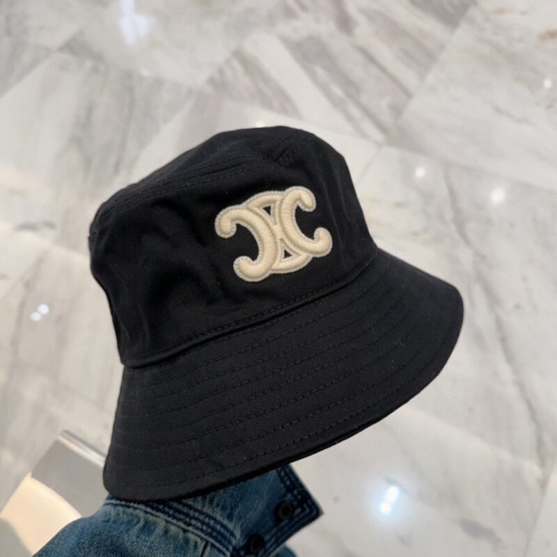 【AT9162】セリーヌロゴ刺繍入りフィッシャーマンハット、都会のファッションアイテム | Celine Paris