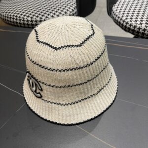 【AT9183】CHANEL 2024 ラグジュアリー ストライプキャスケット | Chanel Paris