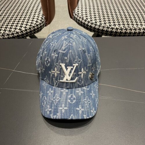 【AT9208】ルイ・ヴィトンのデニムブルーキャップ - クラシックなスタイルと贅沢なデザイン | Louis Vuitton Paris