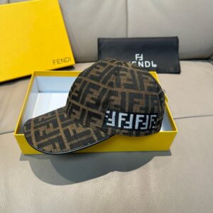 【AT9215】FendiのダブルFエンボスキャンバスベースボールキャップ | Fendi Roma