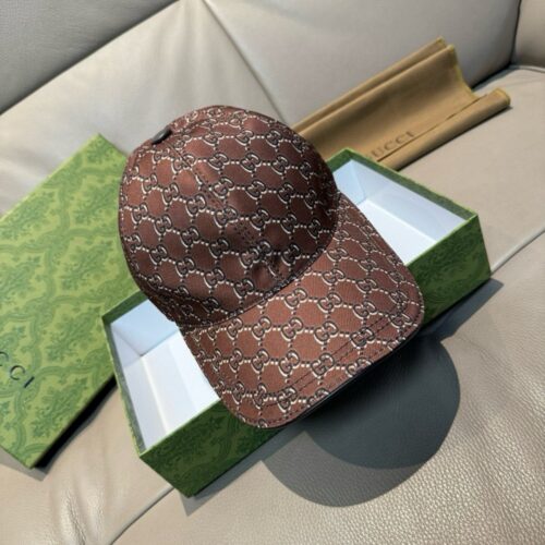 【AT9228】グッチ シルクスクリーン生地 ベースボールキャップ | Gucci