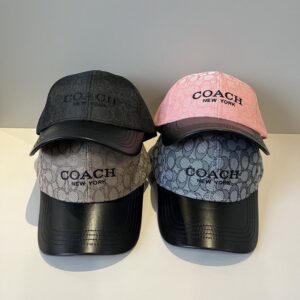 【AT9238】コーチのサインシリーズ野球キャップ｜シグネチャー柄生地とブラックレザーつば｜アメリカンラグジュアリーブランド | Coach New York