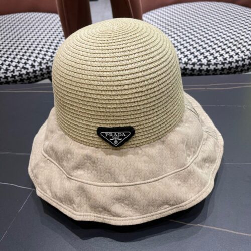 【AT9239】プラダの高級フィッシャーマンハット、夏のエレガントなスタイルを演出する！ | Prada Milano