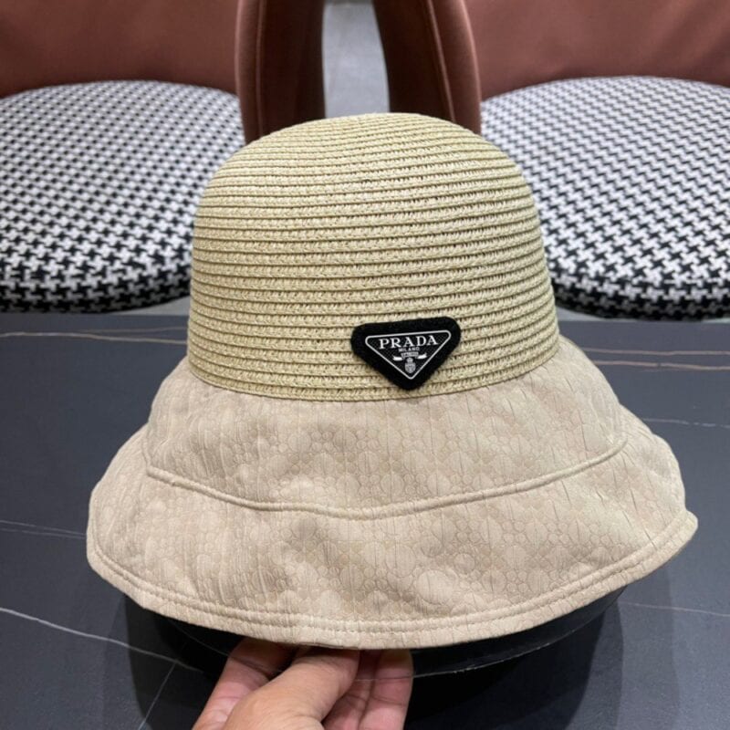 【AT9239】プラダの高級フィッシャーマンハット、夏のエレガントなスタイルを演出する！ | Prada Milano