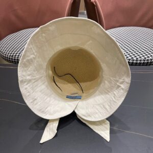 【AT9241】プラダ (Prada) 2024春夏コレクション フィッシャーマンハット - 優雅な軽奢ストロー帽子 | Prada