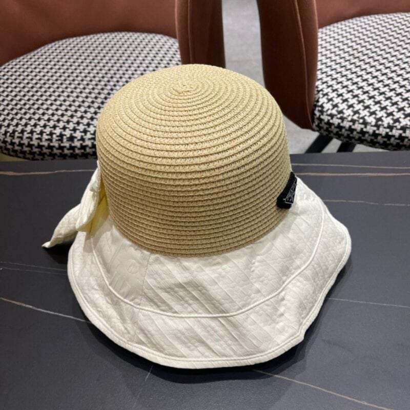 【AT9241】プラダ (Prada) 2024春夏コレクション フィッシャーマンハット - 優雅な軽奢ストロー帽子 | Prada