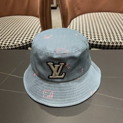 【AT9242】ルイヴィトン デニム素材フィッシャーマンハット、軽量快適で個性的なデザイン | LV