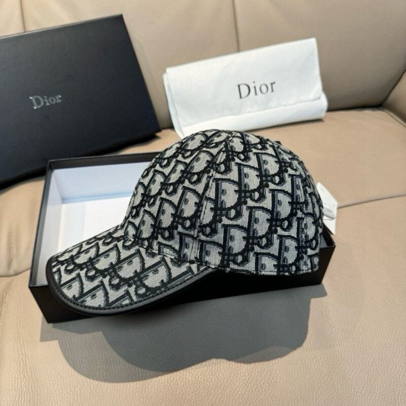 【AT9246】ディオールクラシックプリントベースボールキャップ - 最高級ファッションアクセサリー | Dior