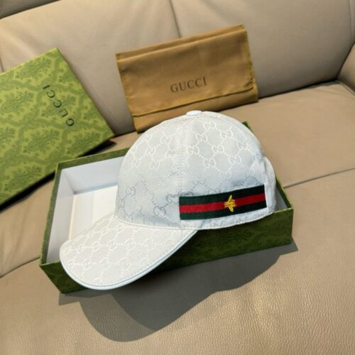 【AT9248】グッチ(Gucci)ホワイトジャガードファッションベースボールキャップ | Gucci Firenze