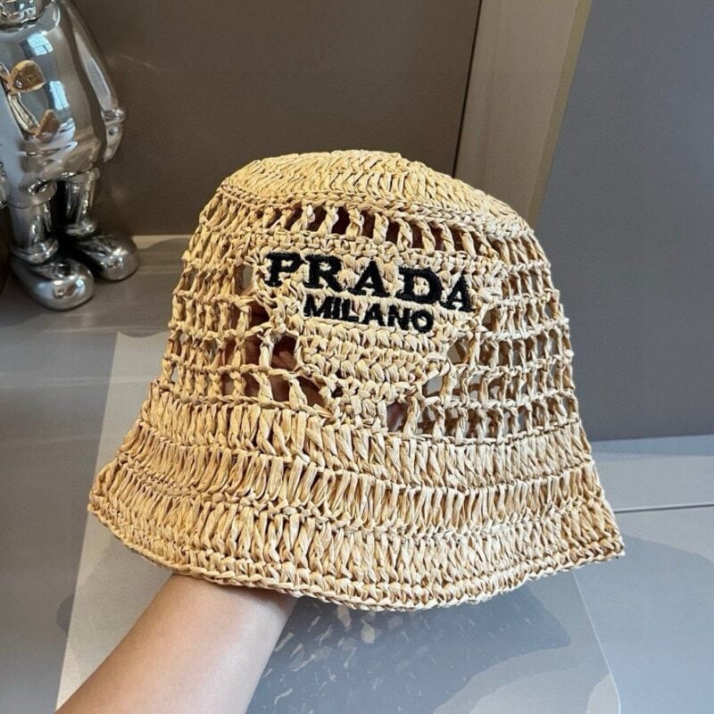 【AT9255】プラダ（Prada）2022年夏の新作ハンドメイドストローハット | Prada