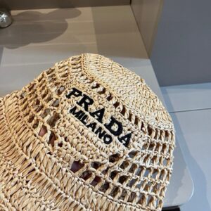【AT9255】プラダ（Prada）2022年夏の新作ハンドメイドストローハット | Prada