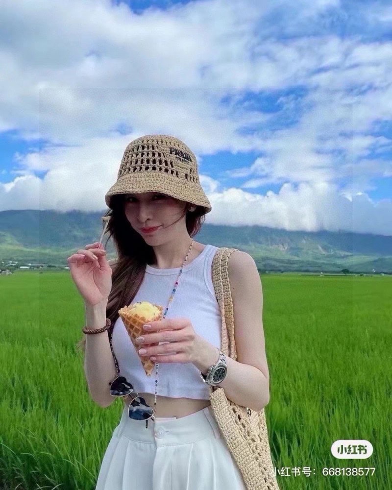 【AT9255】プラダ（Prada）2022年夏の新作ハンドメイドストローハット | Prada