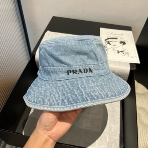 【AT9258】プラダ（Prada）インスピレーション デニムフィッシャーマンハット | Prada Italy