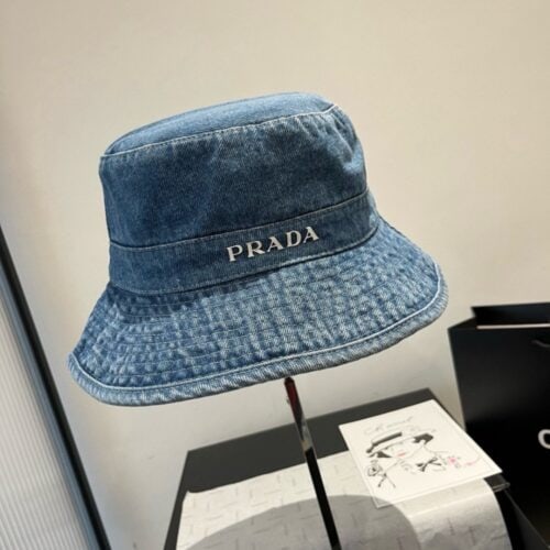 【AT9259】Prada(プラダ)デニムフィッシャーマンハット🌞👒 夏のアウトドアに最適なストリートファッションアイテム | Chanel Paris