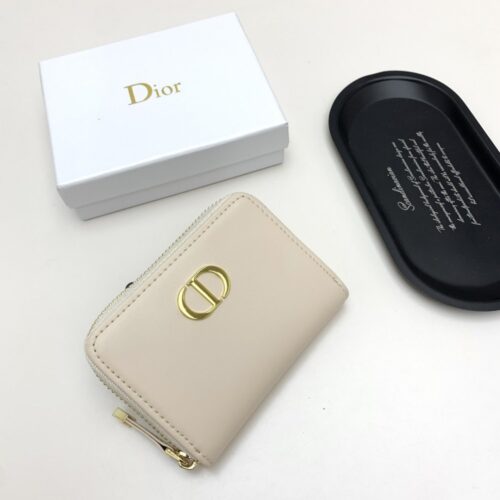 【AT9261】ディオール Dior フレンチラグジュリーエレガントな子牛革財布 アプリコット色 | Dior