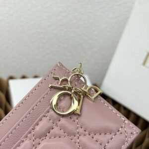 【AT9269】ディオールのピンク羊革製カードケース、ラグジュアリーアクセサリー | Christian Dior