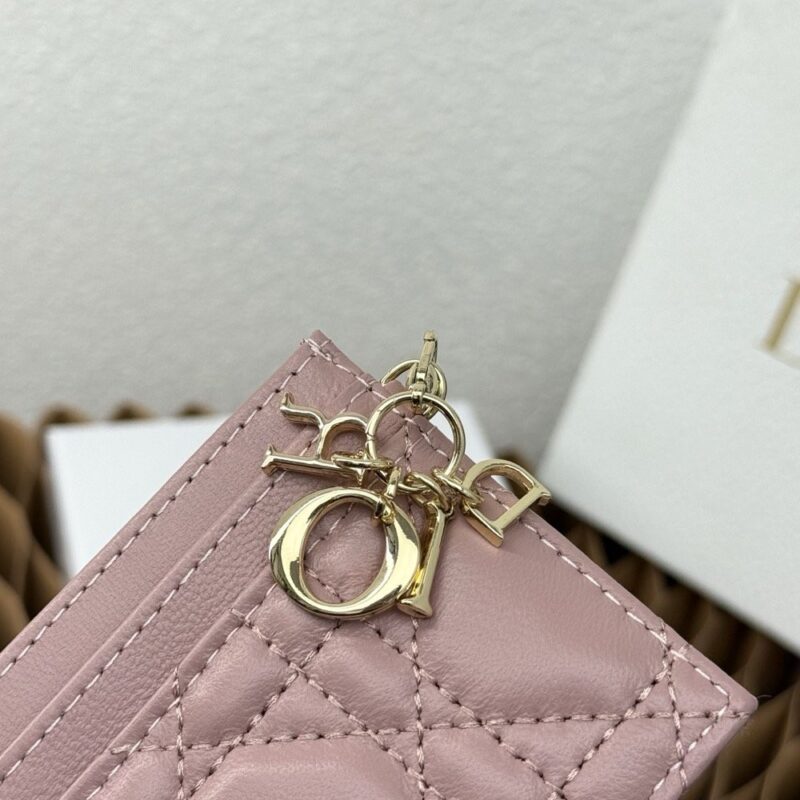 【AT9269】ディオールのピンク羊革製カードケース、ラグジュアリーアクセサリー | Christian Dior
