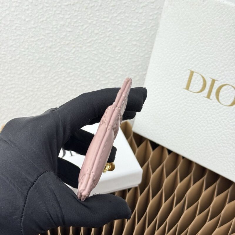 【AT9269】ディオールのピンク羊革製カードケース、ラグジュアリーアクセサリー | Christian Dior