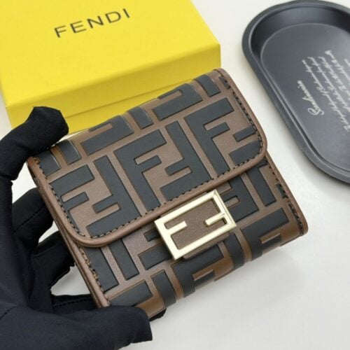 【AT9286】フェンディクラシックチェック柄三つ折り小銭入れ | Fendi Roma