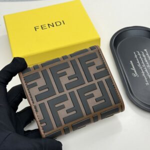 【AT9286】フェンディクラシックチェック柄三つ折り小銭入れ | Fendi Roma