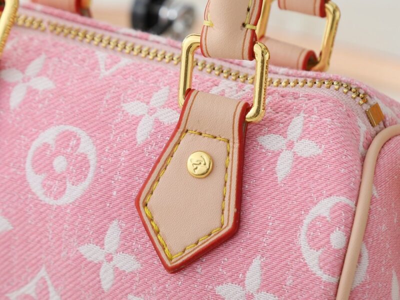 【AT9301】ルイ・ヴィトン（Louis Vuitton）ピンクモノグラム柄デニム ナノ・スピーディーハンドバッグ | Louis Vuitton