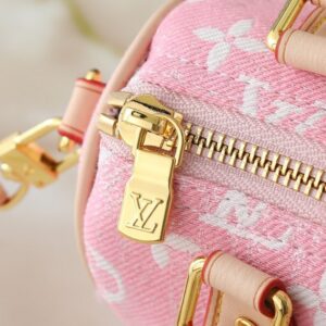 【AT9301】ルイ・ヴィトン（Louis Vuitton）ピンクモノグラム柄デニム ナノ・スピーディーハンドバッグ | Louis Vuitton