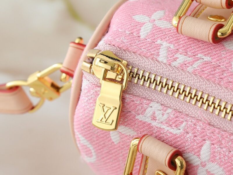 【AT9301】ルイ・ヴィトン（Louis Vuitton）ピンクモノグラム柄デニム ナノ・スピーディーハンドバッグ | Louis Vuitton