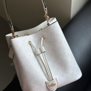 【AT9322】Coach クラシックなグレーシャーホワイトバケットバッグ | Coach