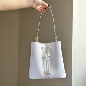 【AT9322】Coach クラシックなグレーシャーホワイトバケットバッグ | Coach