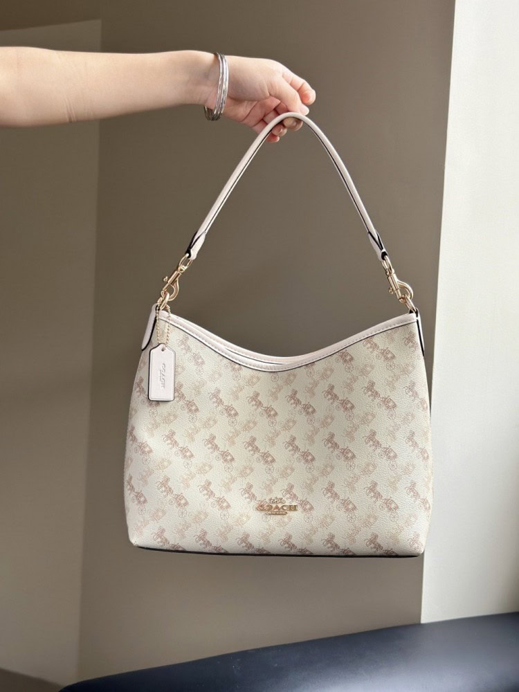 【AT9342】Coach高級馬車プリント牛革ショルダーバッグ、洗練された優雅なデザイン | Coach New York