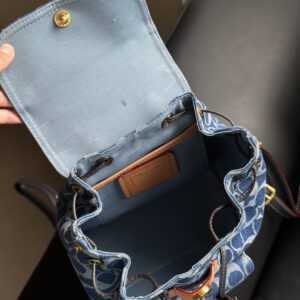 【AT9354】Coach New York クラシックデニムブルーバケツバッグ - 優雅なヴィンテージスタイル | Coach