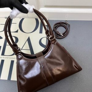 【AT9360】プラダ（Prada）のエレガントなオイルワックス革ハンドバッグ、高級金具パーツ、多機能デザイン、ビジネス＆デートに最適 | Prada Italy