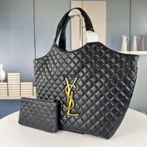 【AT9367】YSLのクラシックなダイヤ柄ナッパレザーハンドバッグ、エレガントな高級感と実用性を兼ね備える | Saint Laurent Paris