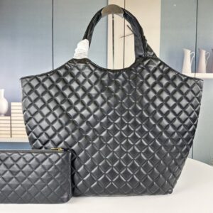 【AT9367】YSLのクラシックなダイヤ柄ナッパレザーハンドバッグ、エレガントな高級感と実用性を兼ね備える | Saint Laurent Paris