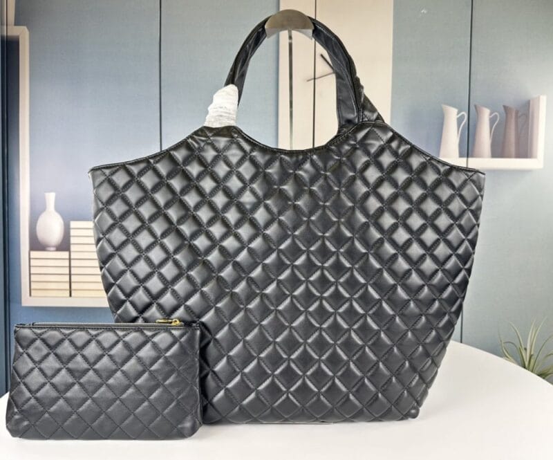 【AT9367】YSLのクラシックなダイヤ柄ナッパレザーハンドバッグ、エレガントな高級感と実用性を兼ね備える | Saint Laurent Paris