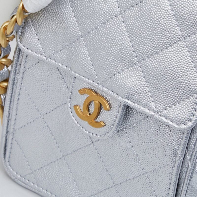 【AT9373】Chanelチャネル クラシック ダイヤ柄ハンドバッグ、都会の女性におすすめ | Chanel Paris