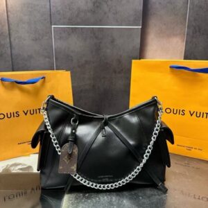 【AT9376】ルイ・ヴィトンのバックウォーリアーキャリーオールバッグ、都会の女性のための贅沢なブラックバッグ | Louis Vuitton Malletier