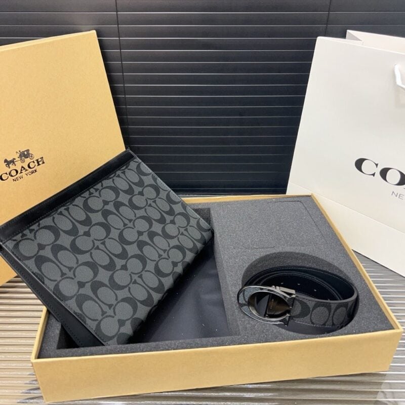 【AT9416】Coachクラシックサインシリーズギフトボックス、高級なスタイリッシュな財布とベルトセット | Coach New York