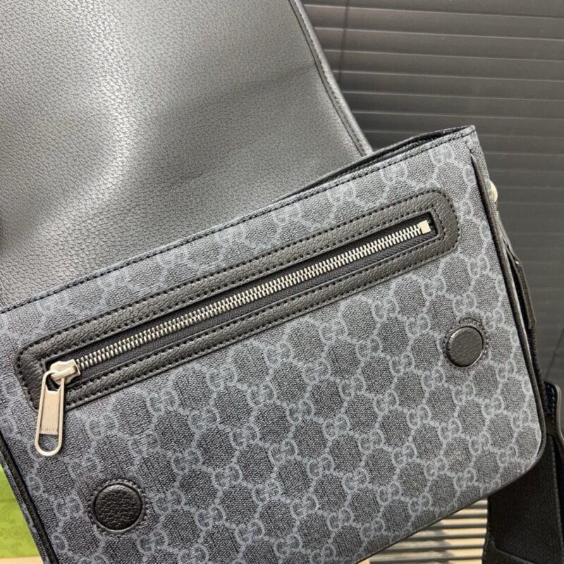 【AT9432】Gucci GG Ophidiaメッセンジャーバッグ - グレーのキャンバス生地とダブルGロゴを備えた都市のエリート向けショルダーバッグ | Gucci