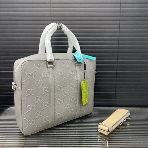 【AT9459】Gucciの高級収納バッグ - グレーのビジネスファッションバッグ | Gucci Italy