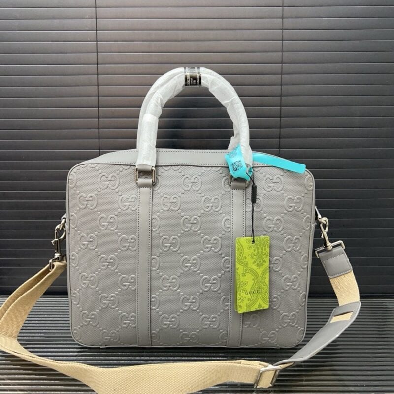 【AT9459】Gucciの高級収納バッグ - グレーのビジネスファッションバッグ | Gucci Italy