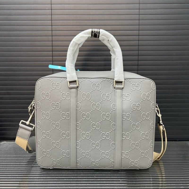 【AT9459】Gucciの高級収納バッグ - グレーのビジネスファッションバッグ | Gucci Italy