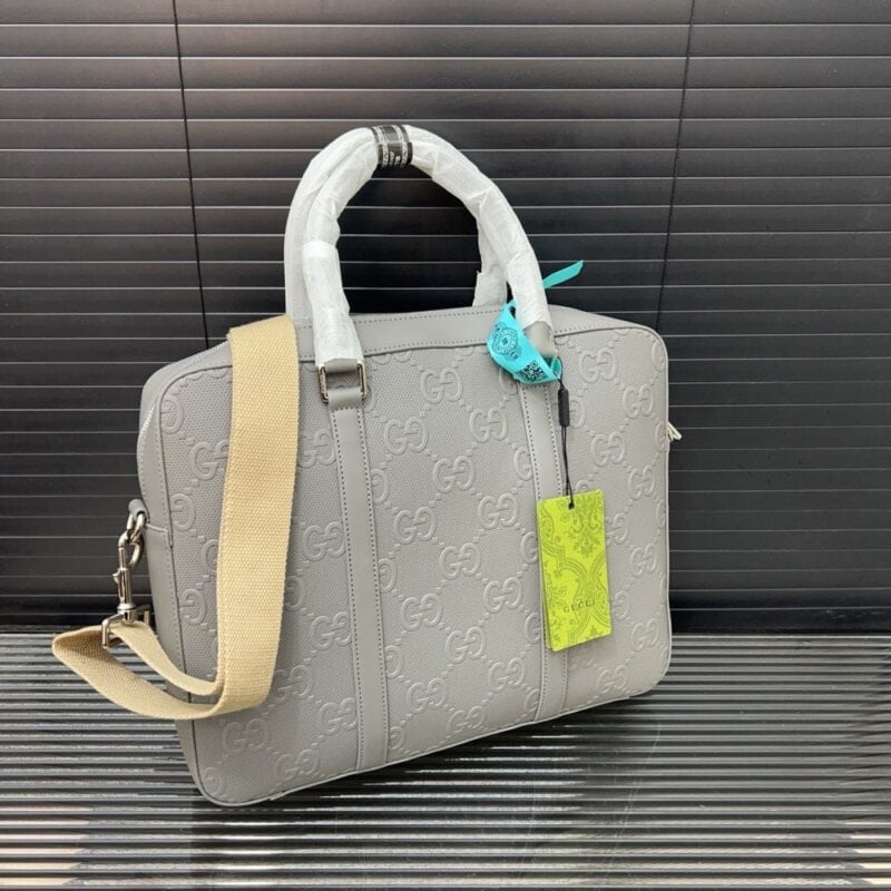【AT9459】Gucciの高級収納バッグ - グレーのビジネスファッションバッグ | Gucci Italy