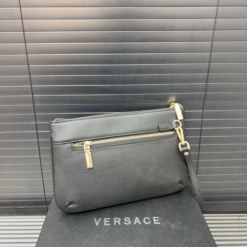 【AT9486】Versaceバーサーチのクラシックな牛革クラッチバッグ-豪華な多機能デザイン | Versace